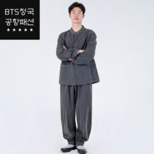 방탄소년단 공항패션 정국 뷔 개량한복 생활한복